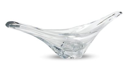 DAUM Verseau, modello 1952 Grande coppa in cristallo incolore. Firma incisa...