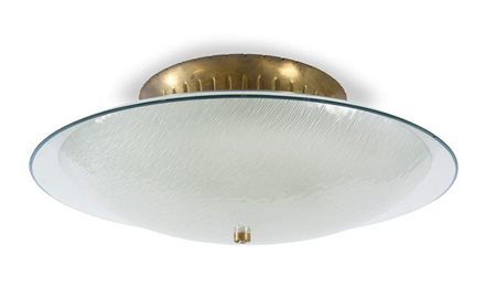 PLAFONIERA Plafoniera costituita da due coppe di vetro curvato contrapposte....