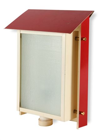 CASEY DENIS Applique in alluminio laccato con diffusore in vetro stampato....