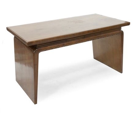 BORSANI OSVALDO, NELLO STILE DI Scrivania da centro impiallacciata in legno...