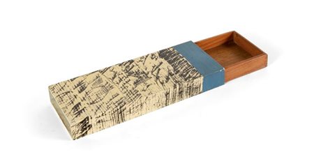 POMODORO GIO' E ARNALDO Scatola in alluminio piegato con decoro serigrafico e...