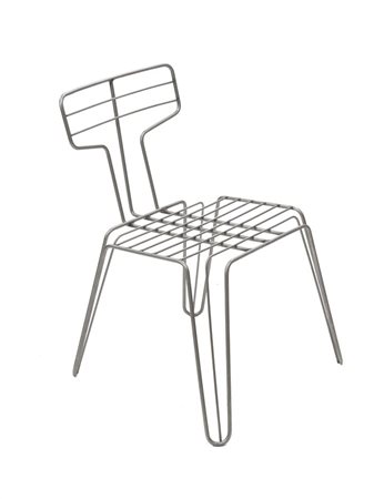 DIXON TOM Sedia in tondino di acciaio inossidabile. Progetto del 2004. cm...