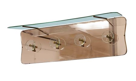 ATTACCAPANNI Attaccapanni da parete in vetro italor temperato con quattro...