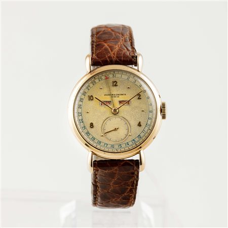 VACHERON & CONSTANTIN - Triplo calendario con anse a goccia, oro 18 k, anni '40.