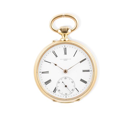 VACHERON & CONSTANTIN - Orologio da tasca di Veuve C. Vacheron & Co, tripla cassa in oro 18k, solo tempo, 1874. Con astuccio originale e certificato