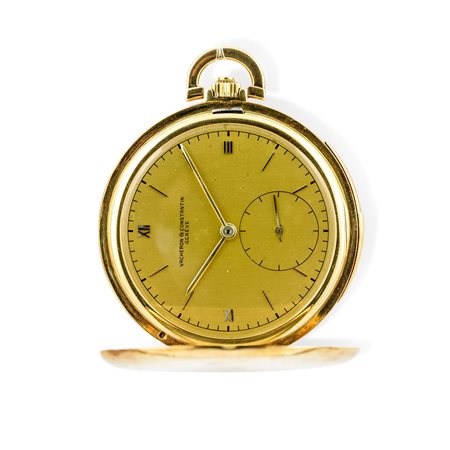 VACHERON & CONSTANTIN - Orologio da tasca ripetizione a slitta ore quarti e minuti 1920, cassa in oro 18k.