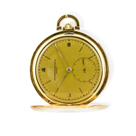 VACHERON & CONSTANTIN - Orologio da tasca ripetizione a slitta ore quarti e minuti 1920, cassa in oro 18k.