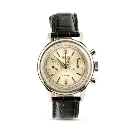 GRUEN - Precision Chrono d'acciaio ref 770R carica manuale anni '60 con doppia scala tachimetrica e telemetrica