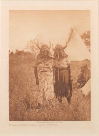 Edward Sheriff Curtis (1868-1952), Buffalo Society, Animal Dance - Cheyenne 1927