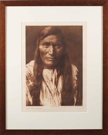 Edward Sheriff Curtis (1868-1952), Head Dress Atsina - From The North American Indian 1908