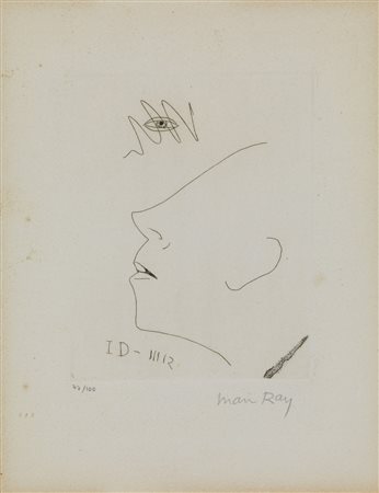MAN RAY  (1890 - 1976) - Ritratto di Isadora Duncan.