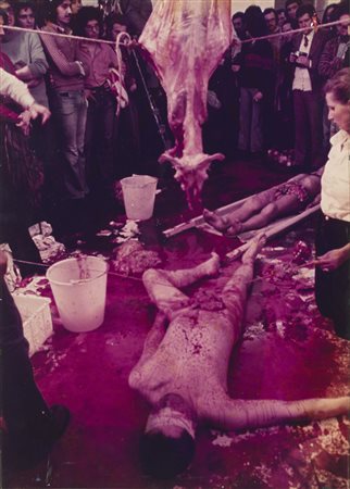 NITSCH HERMANN (n. 1938) - Azione 45. Napoli 1974.