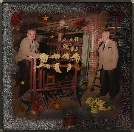 OMAR RONDA (1947 -2017) PAOLO VEGAS (n.1973) - Cosa nostra -  nostra cosa. Frozen Joseph Bonanno ( Joe Bananas).