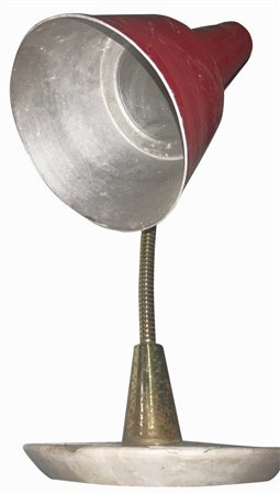 Arredoluce Monza. Anni ‘50. Lampada da tavolo struttura in ottone. diffusore...