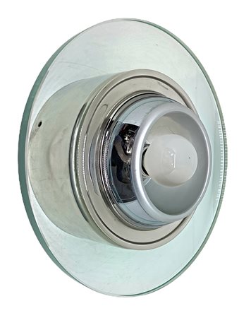 Applique, Produzioneitaliana. Con struttura in metallo cromato e diffusore in...