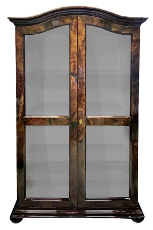 Produzione Aldo Tura, Vetrina a giorno con struttura in legno rivestimento in...