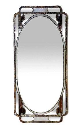 Specchiera a parete con lavorazione Tiffany con vetri colorescenti, stile...