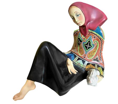 Produzione Lenci Torino, disegno Elena Scavini. Statua in pasta bianca. Anni...