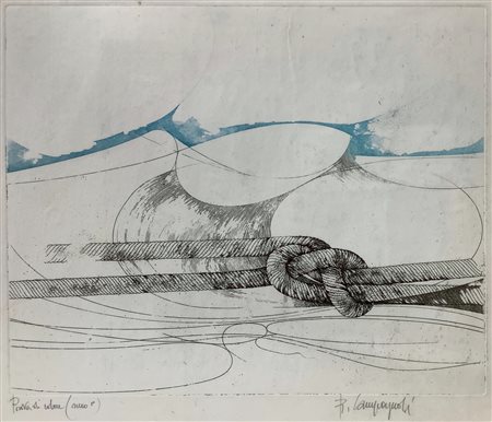 Incisione di Romano Campagnoli (Torino 1935-2017). Prova di colore...