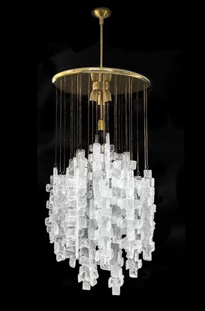 Lampadario in vetro, Murano, nello stile di A.D.Mazzega, anni '70. Con...