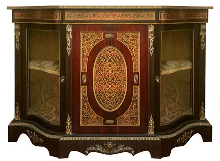 Servante stile boule, a vetri laterali. H cm 100, lunghezza cm 145,...