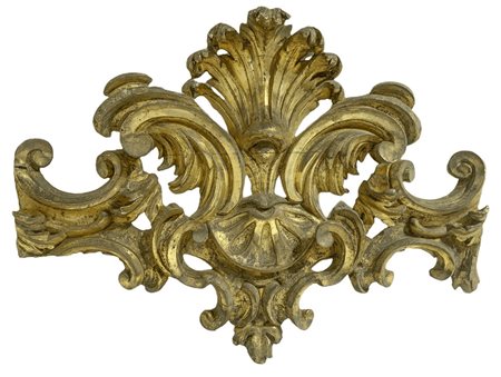 Fregio in legno foglia d'oro, XVII secolo, barocco siciliano. Sicilia, XVII...