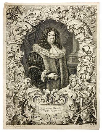 Stampa il modulo della prima metà del 1600. Germania, raffigurante...