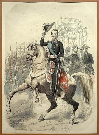 Stampa di Charles-Albert-Amédée (Carlo Alberto Amedeo). Cm 19x14.