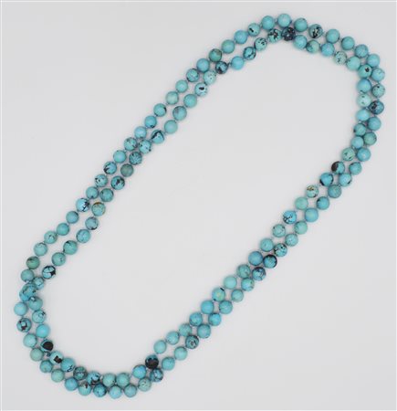 FILO DI TURCHESE formato da sfere diametro mm Peso complessivo 250,3 gr.