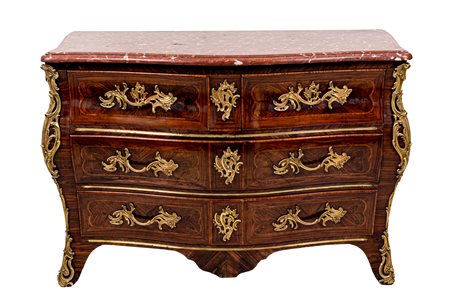 Cassettone Francia periodo Napoleone III in stile Luigi XV interamente...