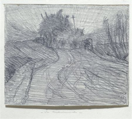 Adriano Baracchini Caputi (Firenze, 1883 - Livorno, 1968) In Maremma Matita...