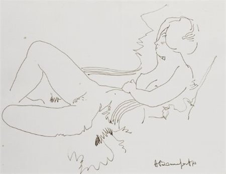 L. Bonafedi Nudo seduto, 1970 China su carta, cm. 24x31,5