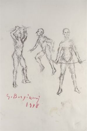 Guido Borgianni (New York, 1915 - Firenze, 2011) Figure, 1998 Matita su...