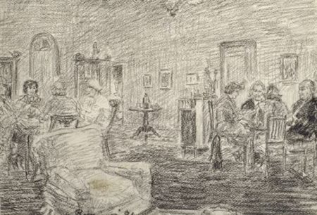 Guido Borgianni (New York, 1915 - Firenze, 2011) Il torneo di carte, 1981...