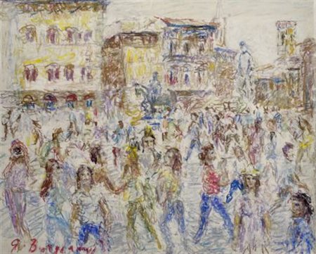 Guido Borgianni (New York, 1915 - Firenze, 2011) Piazza Santissima Annunziata...