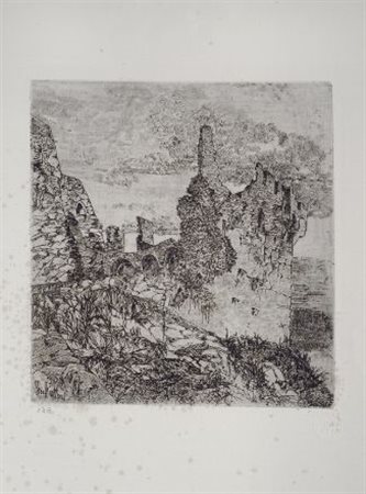 Giovanni Fattori (Livorno, 1825 - Firenze, 1908) Rovine del Castello di...