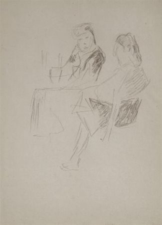 Ulvi Liegi (Livorno, 1858 - 1939) Donne sedute Matita su carta, cm. 23x17