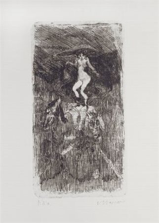 Mino Maccari (Siena, 1898 - Roma, 1989) Senza titolo Acquaforte, mm. 475x350...