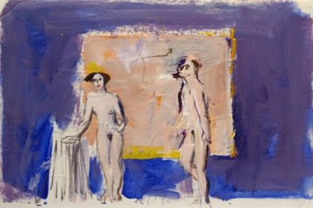 Mario Madiai (Livorno, 1944) Nudi Olio su polistirolo, cm. 24x36,7 Firma in...