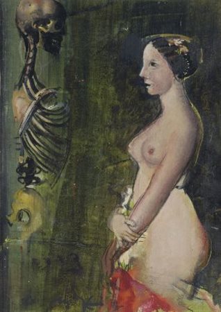 Giorgia Madiai (Livorno, 1971) Memento mori Olio su tela, cm. 24,5x18 Firma...