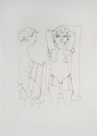 Alberto Manfredi (Reggio Emilia, 1930 - 2001) Nudi mm. 710x500 (foglio); mm....