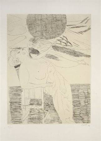 Bruno Saetti (Bologna, 1902 - 1984) Maternità, 1976 Acquaforte, mm. 665x445...