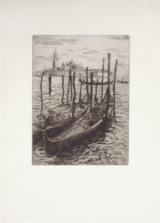 Vitali Gondole Acquaforte, mm. 348x248 (foglio); mm. 185x137 (lastra)