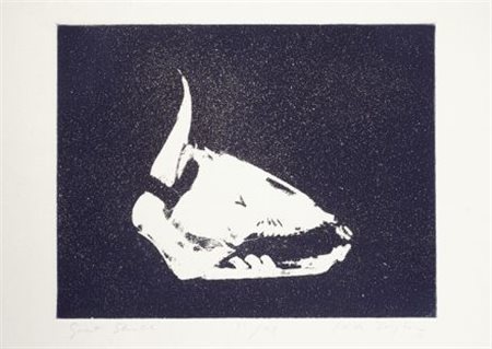 Giuseppe Zigaina (Cervignano, 1924) Skull Acquatinta, mm. 500x700 (foglio);...