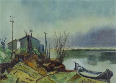Silvio Polloni (Firenze, 1888 - 1972) Paesaggio, 1968 Olio su tela, cm. 50x70...