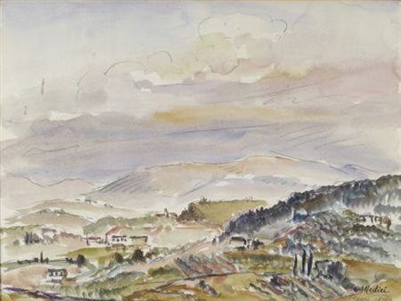 Osvaldo Medici Del Vascello (Torino, 1902 - Firenze, 1978) Vallata dell'Ema,...