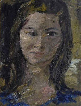 Enzo Faraoni (S. Stefano Magra, 1920) Ragazza, 1970 Olio su compensato, cm....