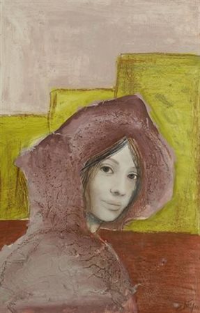 Ugo Chiti Figura Tecnica mista su cartone, cm. 60x40 Firma in basso a destra.