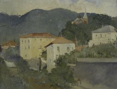 Francesco Pagliazzi (Reggello, 1910 - Firenze, 1988) Paesaggio Olio su...