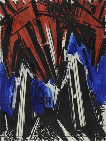 Vinicio Berti (Firenze, 1921 - 1991) Antagonismo 3H, 1970-71 Acrilico su...